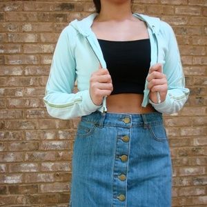 Blue cropped jacket
